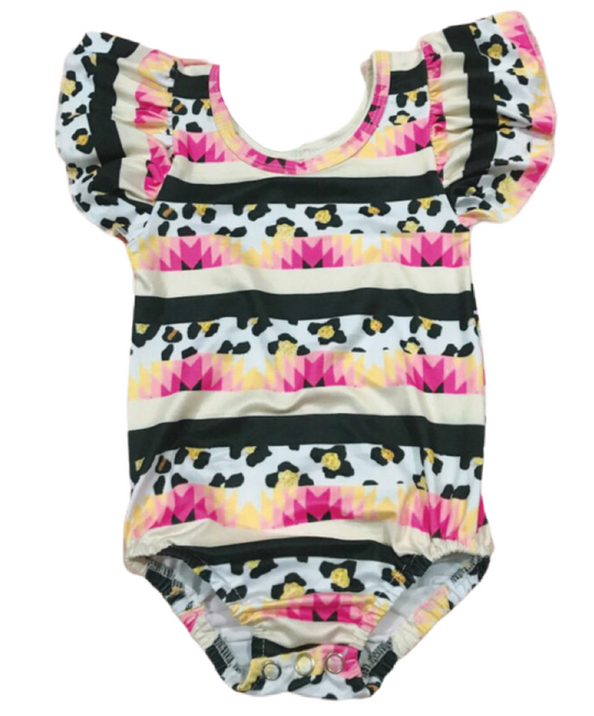 Leopard and black stripe