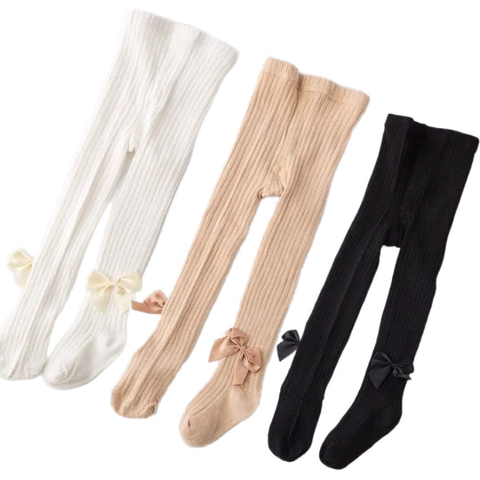 Ribbed cotton tights