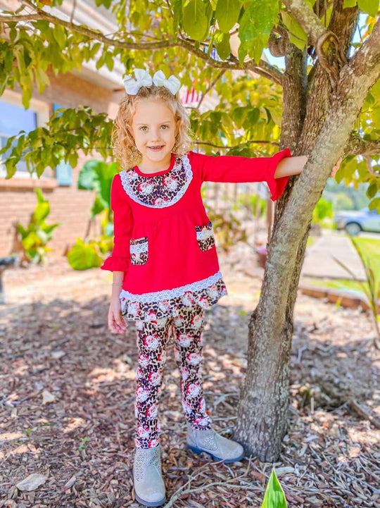 Leopard Santa Two Piece Set