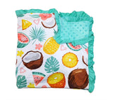 Tropical coconut & pineapple minky blanket