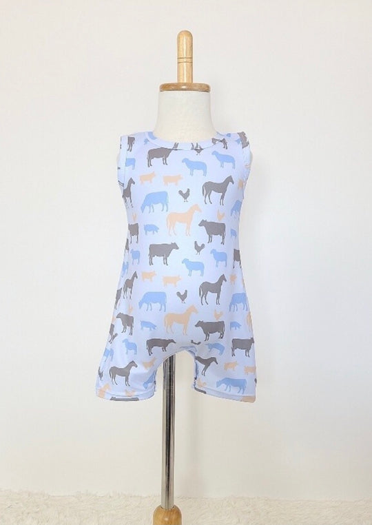 Clover cottage farm boy romper