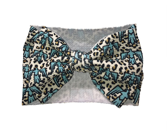 Leopard Thunderbird headband bow