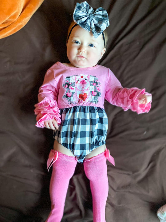 Heart Pig Bodysuit with socks