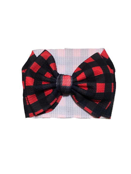 Buffalo plaid classic bow