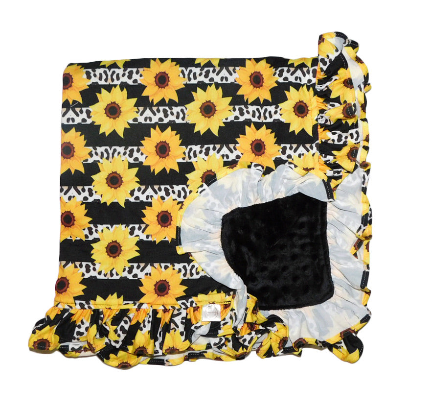 EXCLUSIVE! Leopard Sunflower Minky Blanket