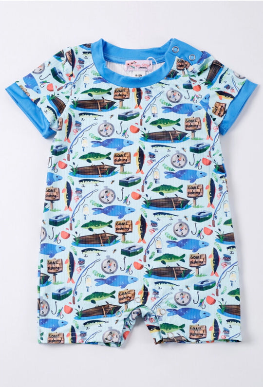 Clover Cottage gone fishing romper