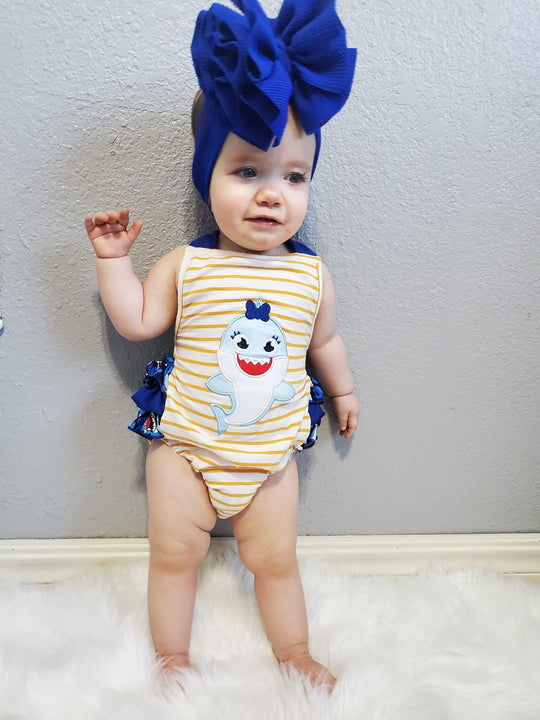 Shark bubble romper