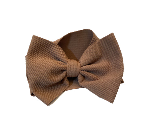 Mocha headband bow