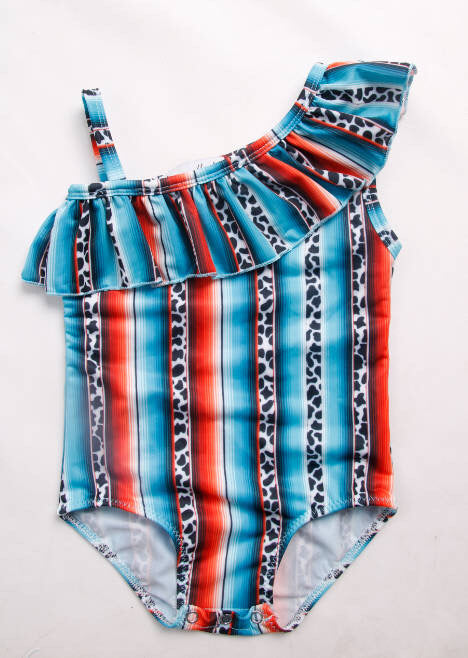 Serape leopard swimsuit