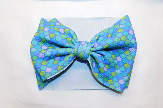 Sale bow mermaid Scales Headband Bow