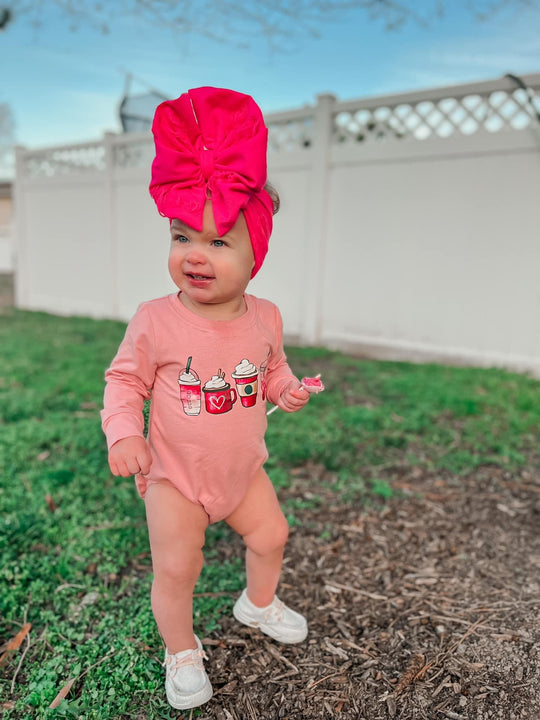 Valentine coffee romper