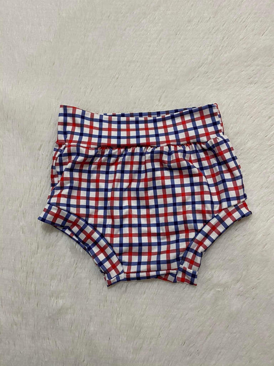 Patriotic plaid bummies
