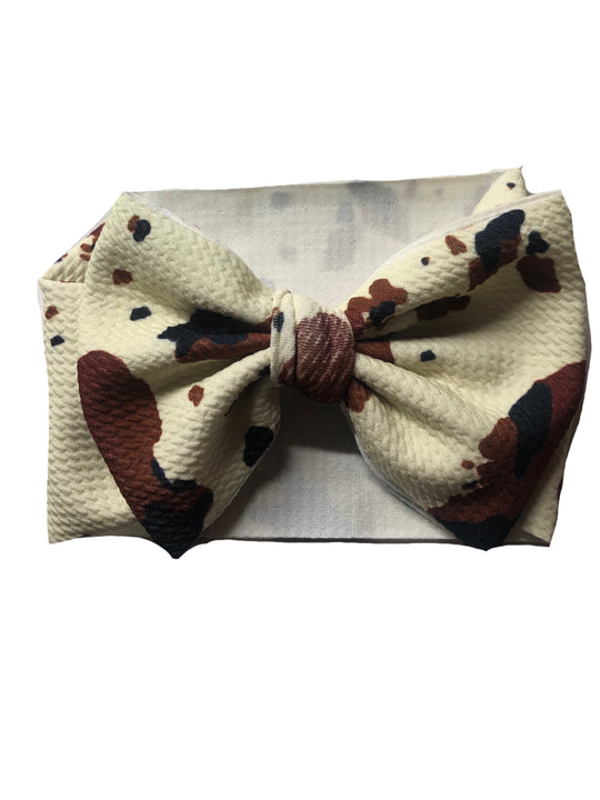 Brown/ black cow classic bow