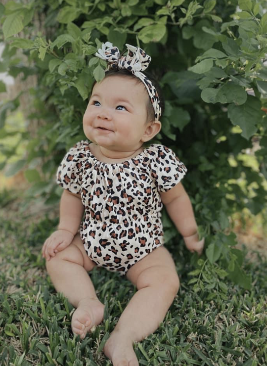 Leopard bodysuit with headband