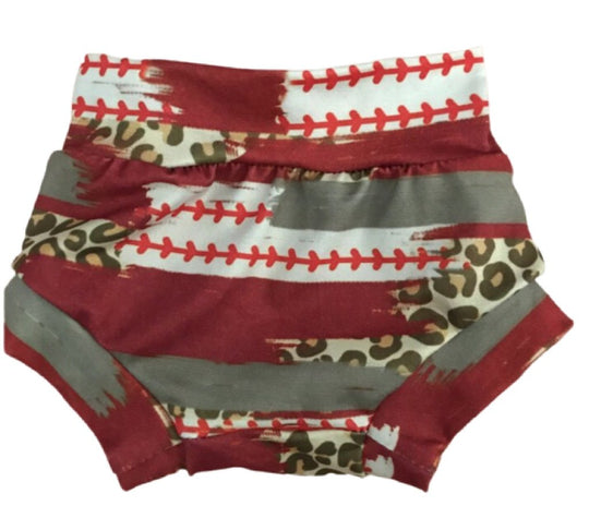 Leopard baseball brushstroke bummies