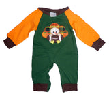 Baby Boy Turkey Appliqué Romper