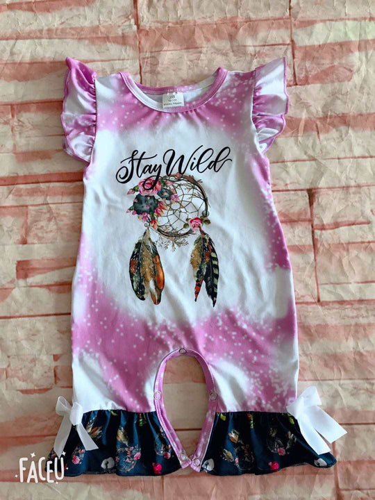 Purple stay wild romper