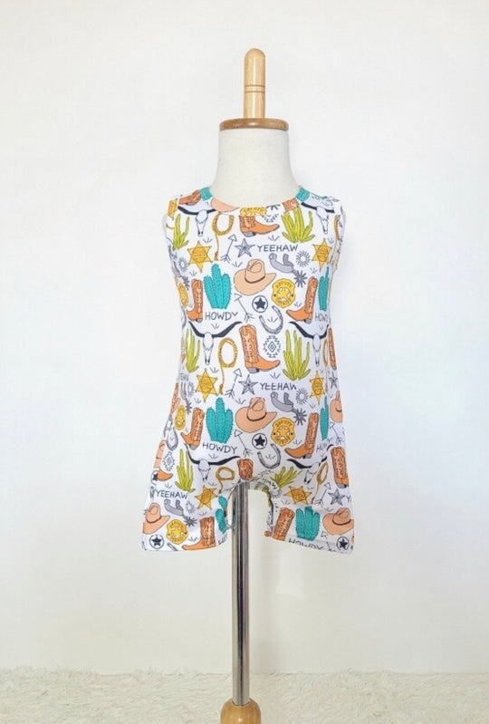 Clover cottage lil cowboy romper