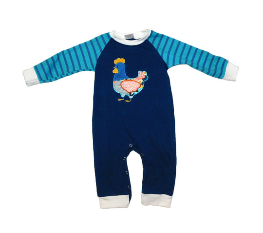 Blue chicken romper
