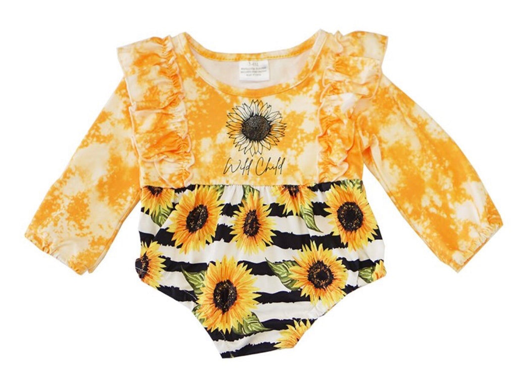 Wild child Sunflower Romper