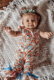 Polka dot Rainbow romper