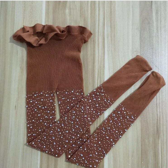 Bling tights - brown