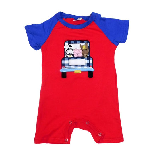 Boy Farm truck romper