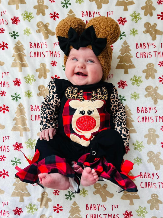 Black Reindeer romper