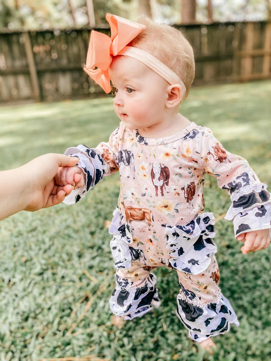 Clover Cottage Cow romper