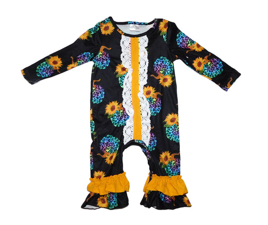 Custom Tie Dye Pumpkin Romper