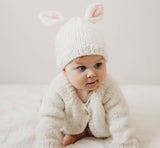 Bunny ear hat hand knit