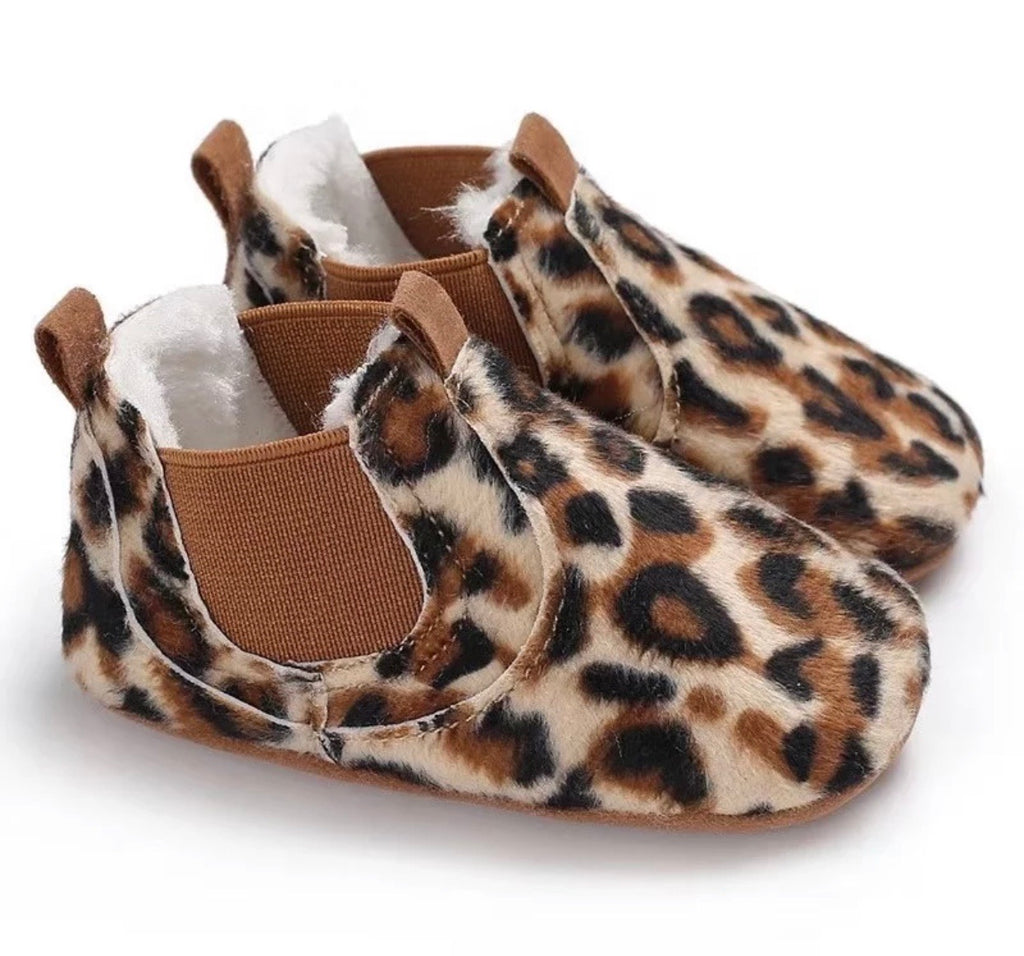 Baby Girl Leopard Booties