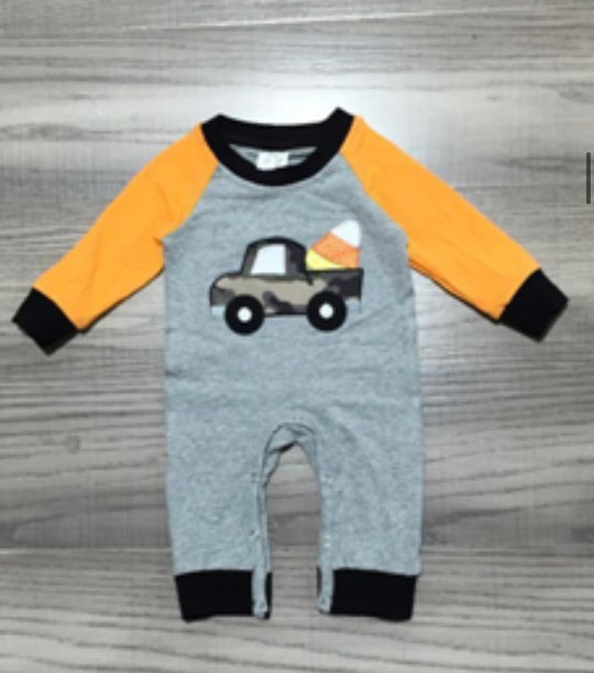 Candy Corn Truck romper