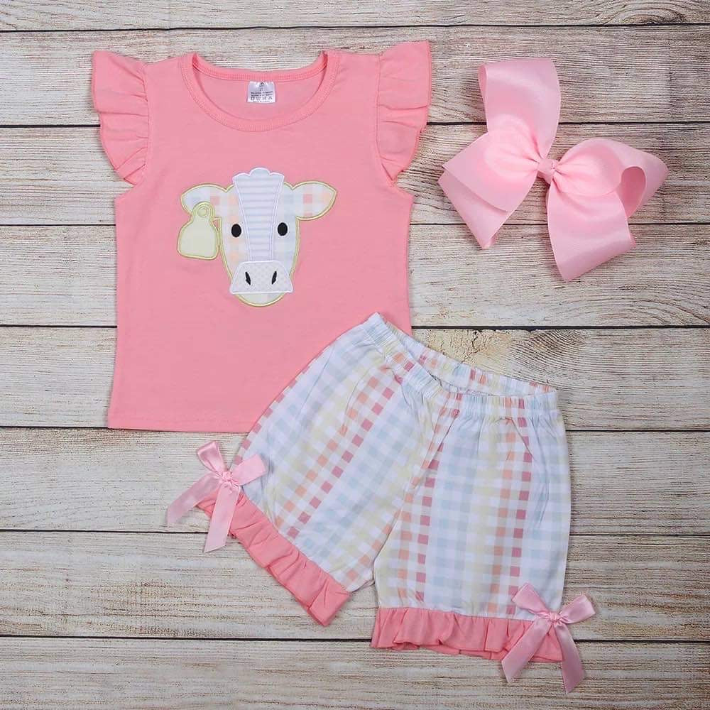 Pink cow set only - bow not included