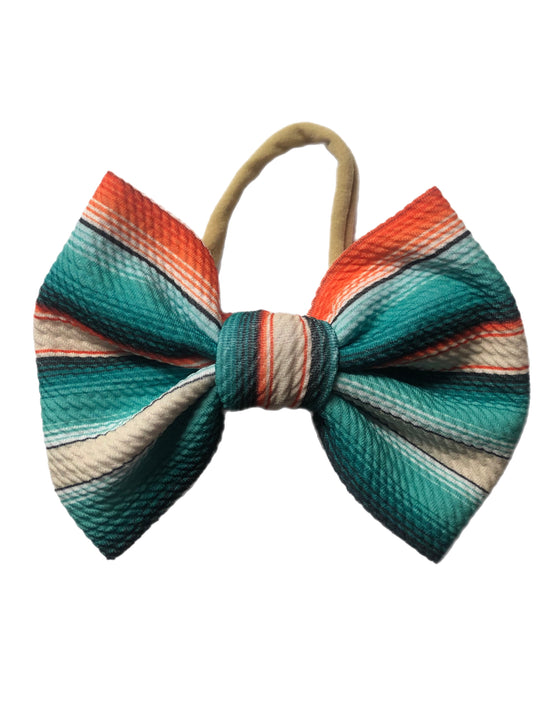 S stripes Nylon Bow