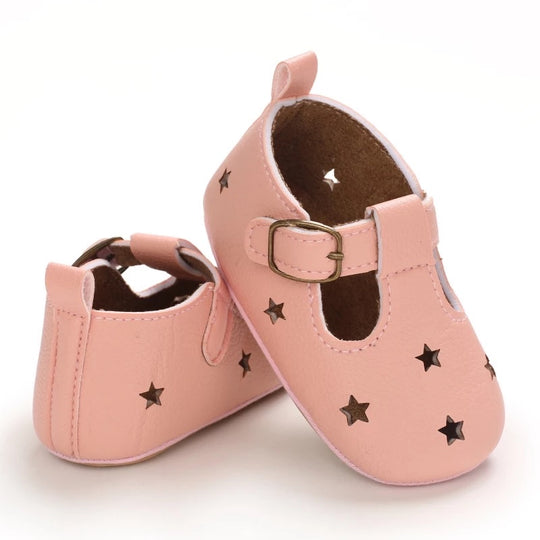 Pink star pre walker shoe 0-6 Months