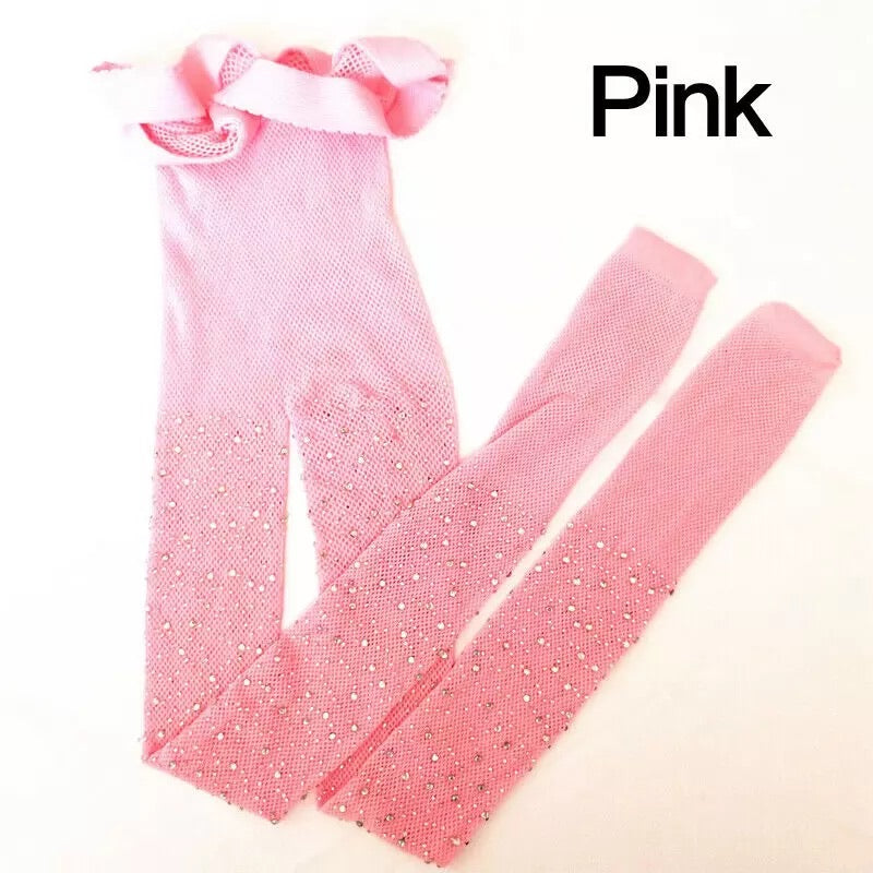 Glitter tights - pink
