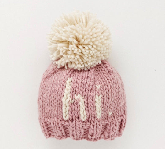 Hi beanie hat hand knit