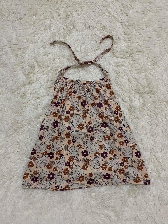 Floral ghosts halter top