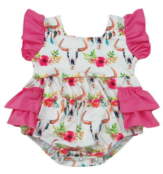 Steer floral ruffle romper