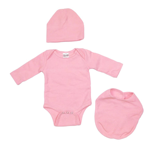 Pink Waffle 3 piece set