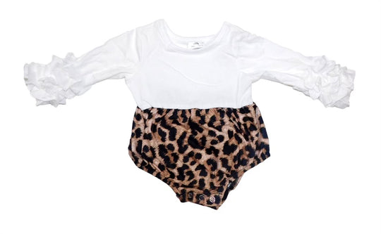 White leopard bodysuit