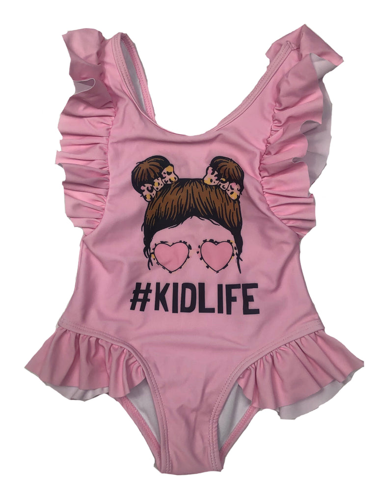 #kidlife pink swimsuit