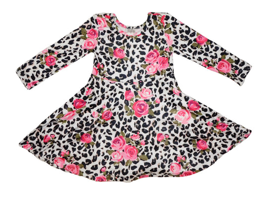 Leopard Floral Dress