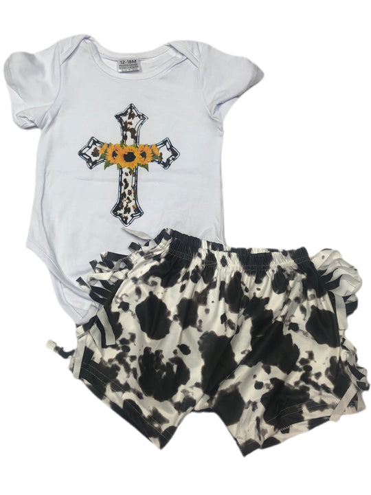 Cowhide cross set