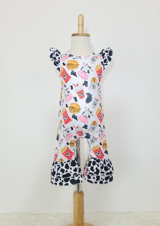 Clover cottage Holy cow baby romper