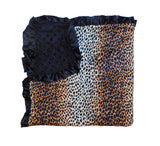 Leopard and Black Minky