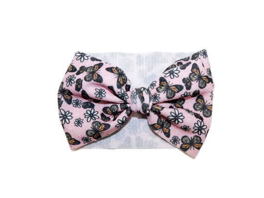 Light Pink Butterfly Headband Bow