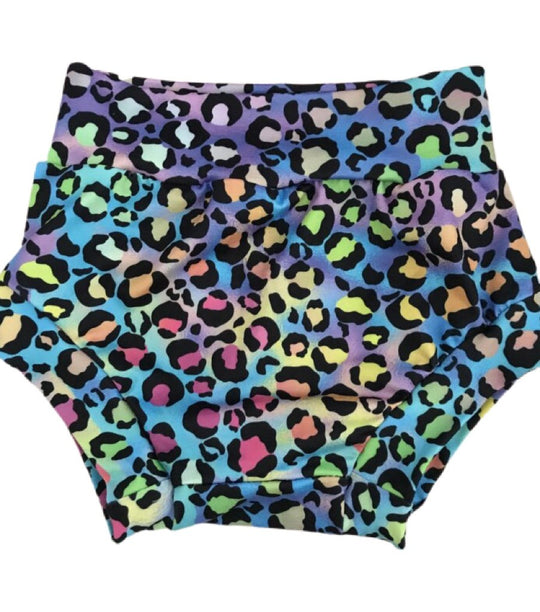 Leopard tie dye bummies