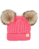 CC kids double pom hat-candy pink